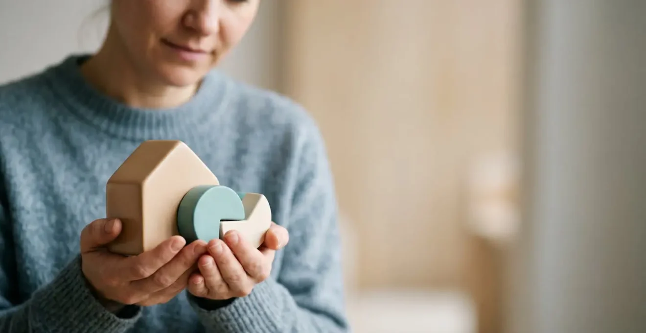 Concept symbolique de protection financière et invalidité pour assurance de prêt immobilier