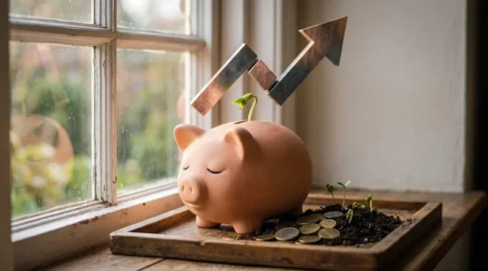 Concept visuel de réactivation financière et transition vers investissements performants